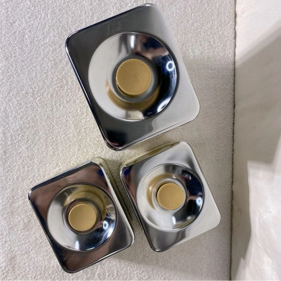 Vintage 70s Ekco Canada Limited Cream Beige Metal Canister Set Sugar Coffee Tea - Picture 5 of 11